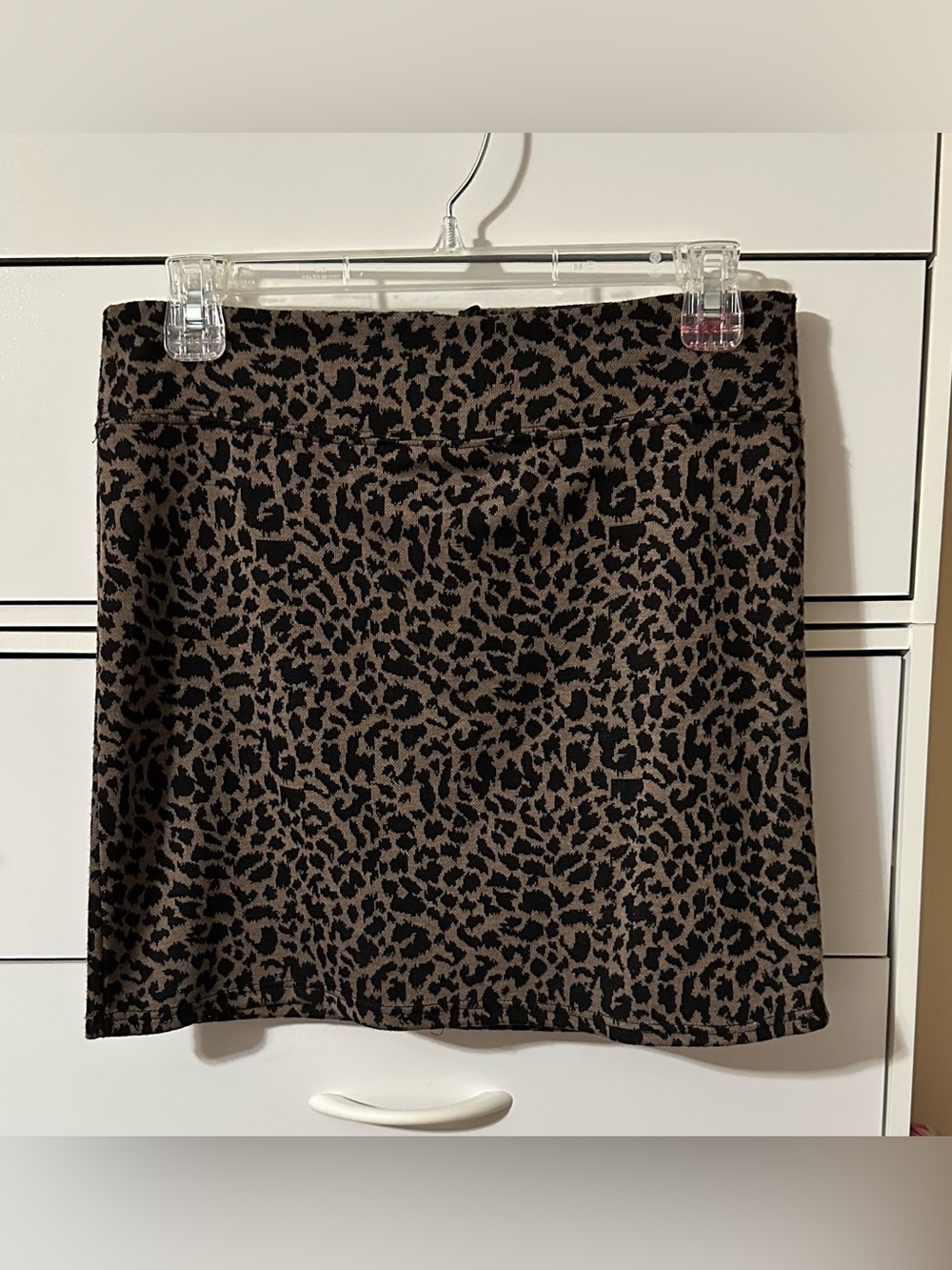Love Culture Leopard Print Mini Skirt in tan and Black